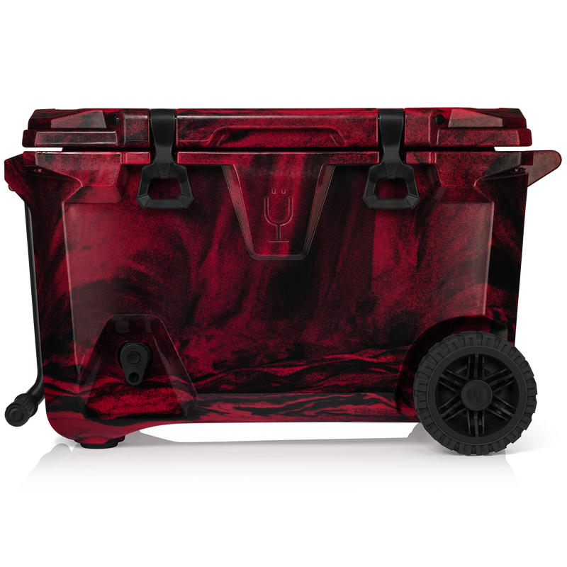 BrüTank 55-Quart Rolling Cooler | Red & Black Swirl D3