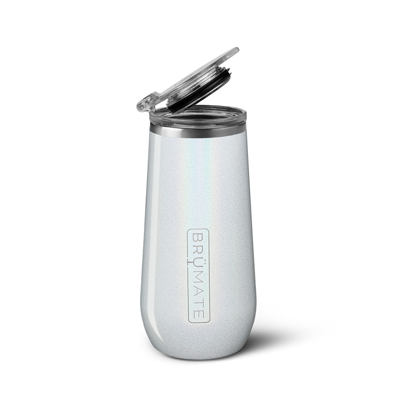 Champagne Flute | Glitter White | 12oz S7